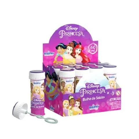 Bolinha De Sabão Princesas C/ 12 Pçs Lembrancinha Festa Jogo