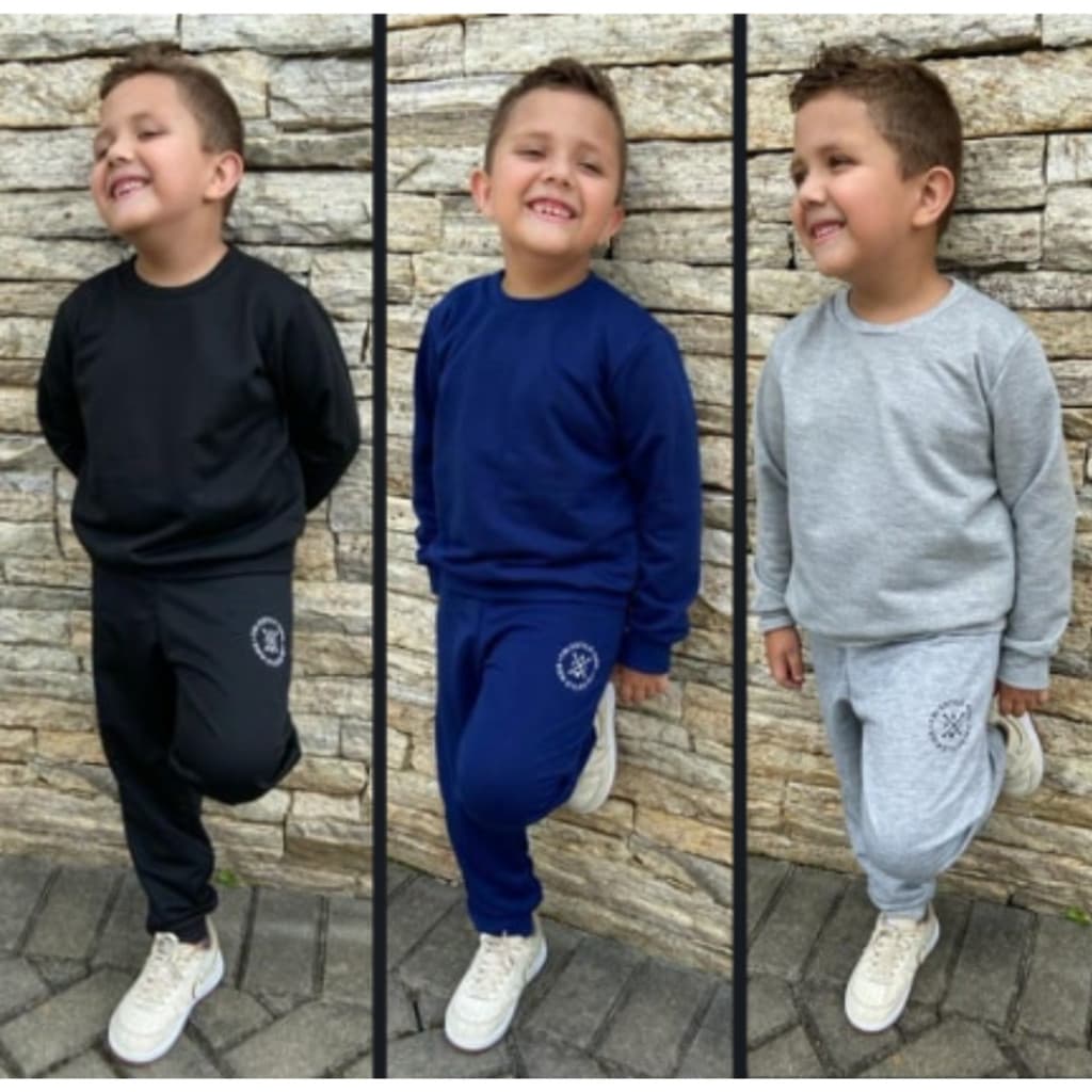 Kit 3 Conjunto Infantil Inverno Menino Menina Moletinho