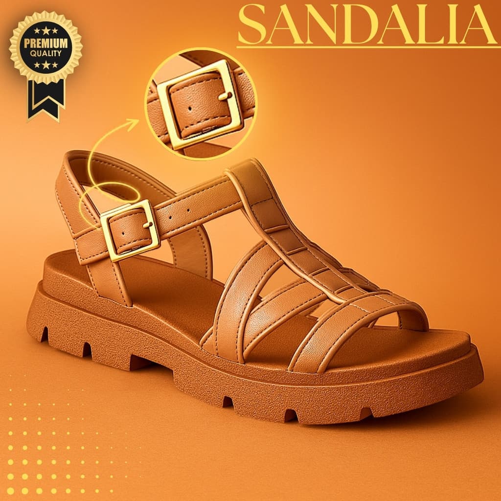 Sandália Plataforma Tratorada Feminina Fisherman Casual Versátil