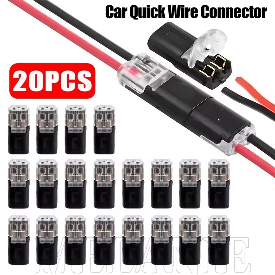 Plugue De 2 Pinos-Bloco Terminal Vias-Braçadeiras De Cabo De Conector Rápido-Tira Elétrico Automotivo-À Prova D'água-Mel