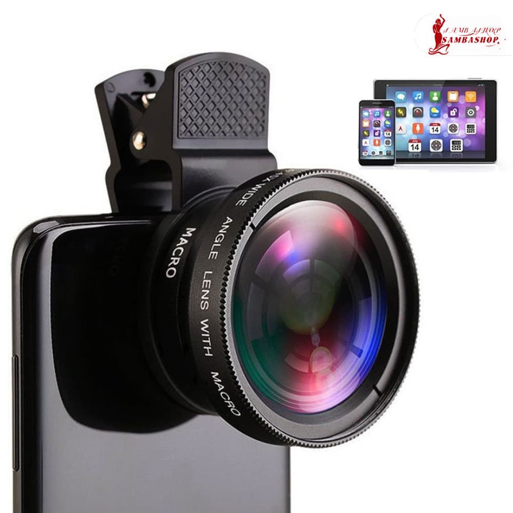Kit de Clip de Lente HD Externa para Celular 2 em 1, compatível com todos os modelos de telefone móvel
