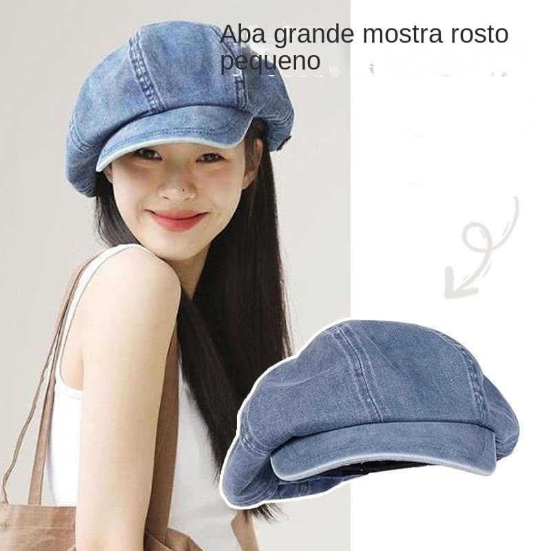Boina Jeans Vintage Ao Ar Livre Casual Chapéu De Sol KJ2491