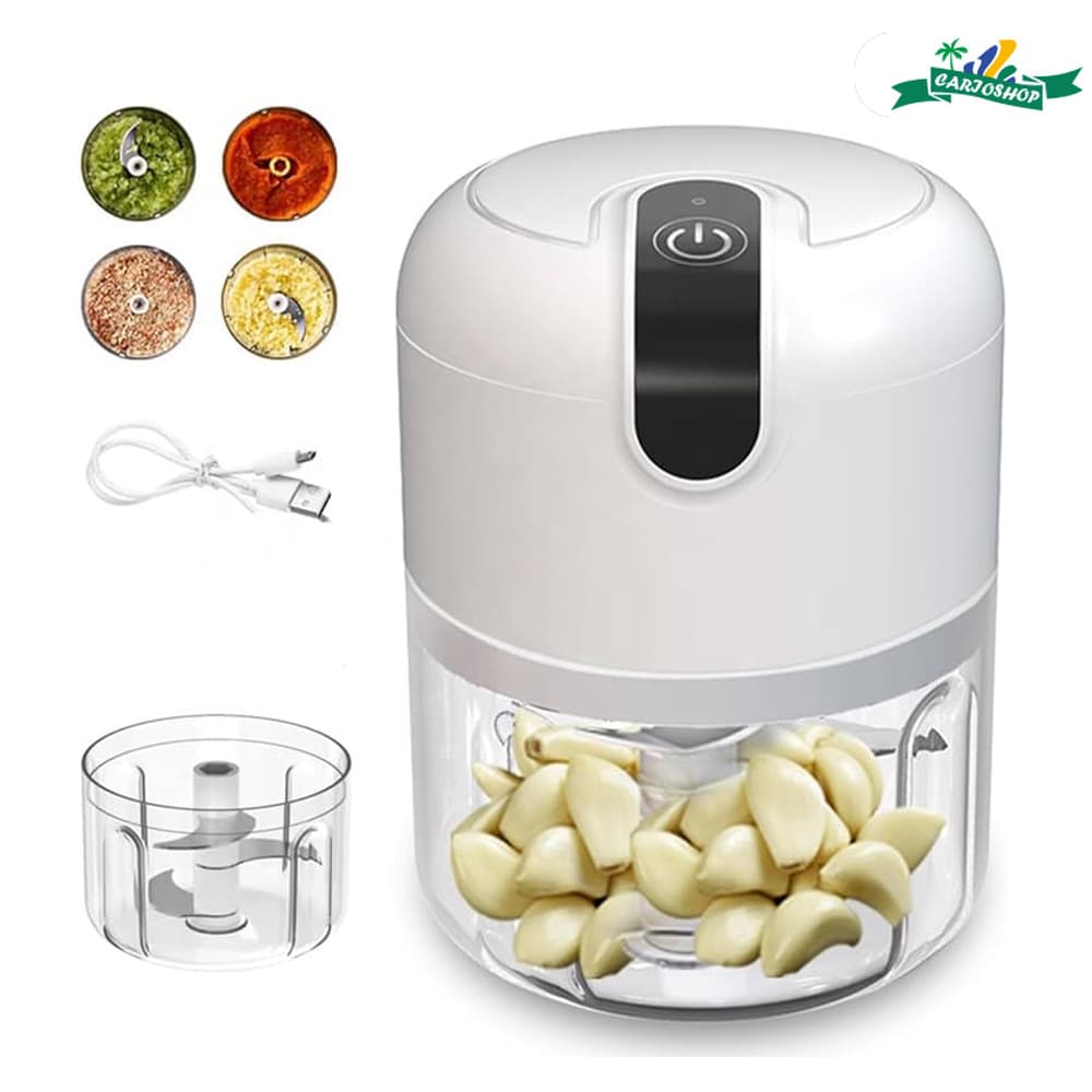 Mini processador elétrico moedor carne legumes alho frutas amêndoa recarregável USB 250ml