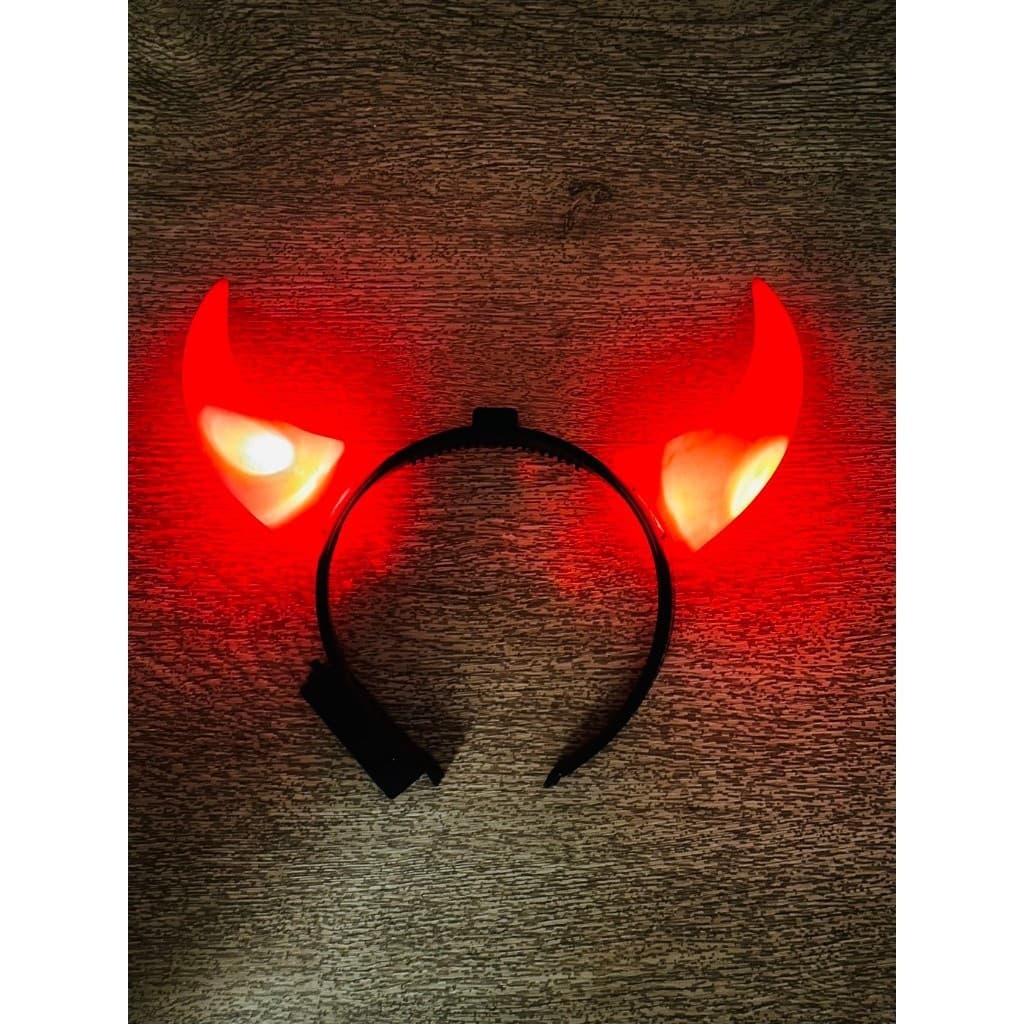 Tiara Chifre Diabinha Com Luz Led Carnaval E Halloween