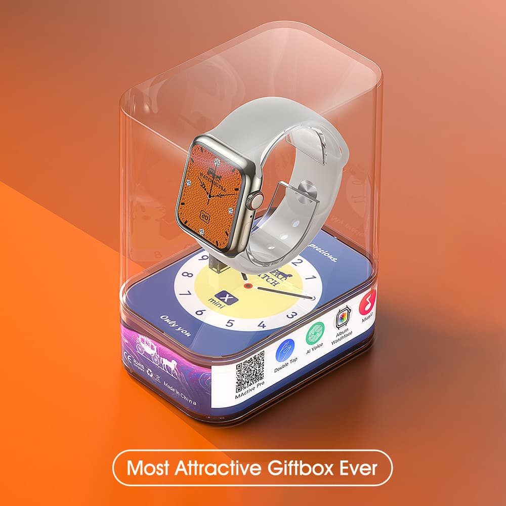 Microwear X Mini Smart Chat GPT Watch 41 mm 1,52 polegadas NFC BT GPS Tracker IP68 à prova d'água