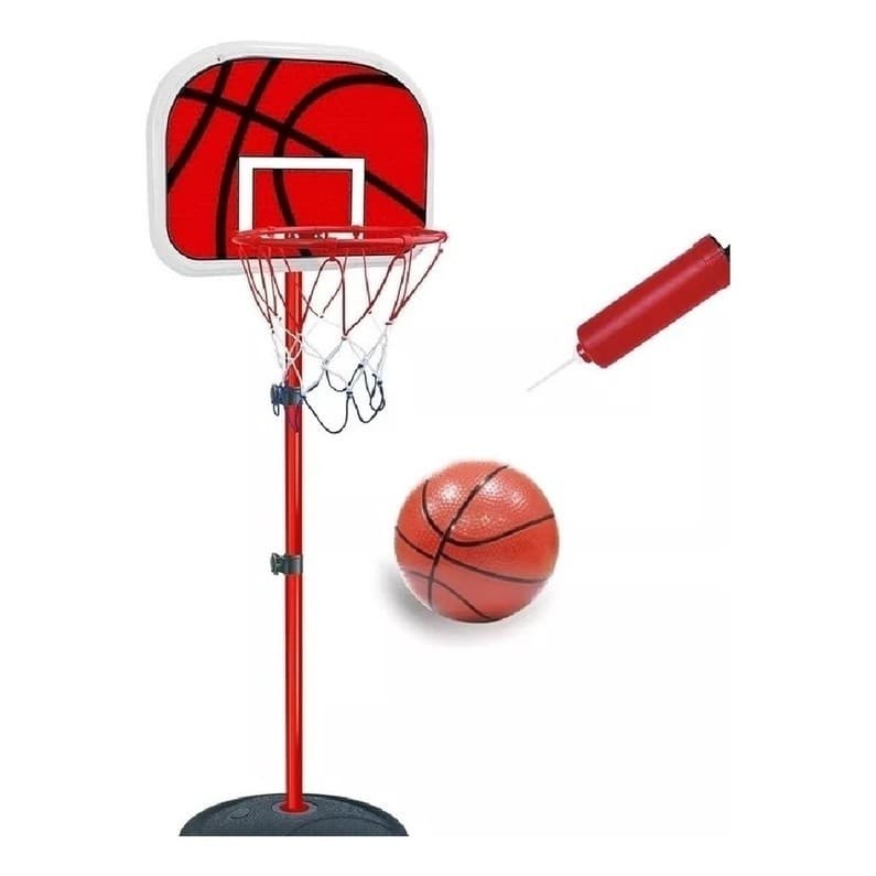Cesta Basquete Infantil Até 2,02m C/kit Bola, Bomba E Rede.