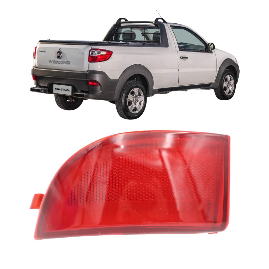 Refletor Do Para-Choque Traseiro Strada 2014 2015 Até 2020