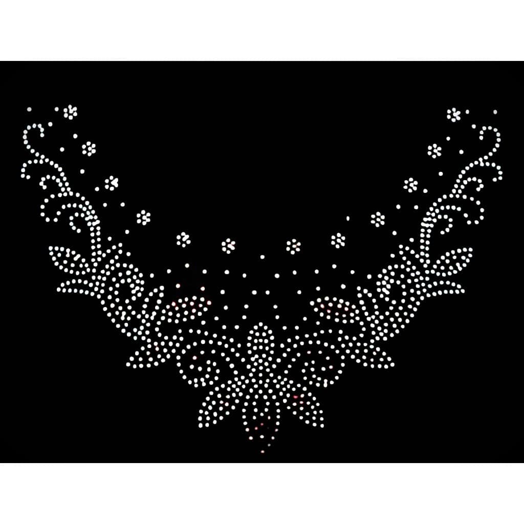 Aplique Gola Camiseta, Blusa,  T-shirt 04 em strass hotfix termocolante.