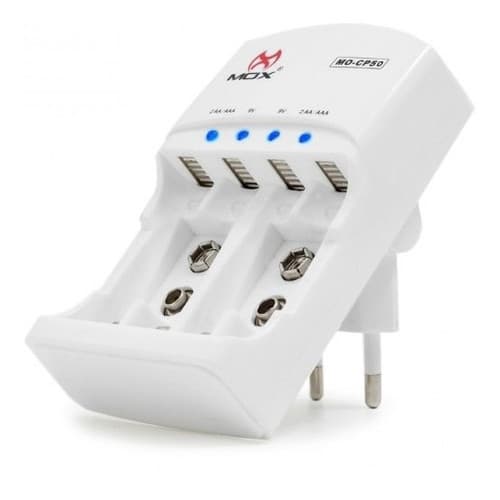 CARREGADOR DE PILHA Aa/aaa Bivolt Auto Stop S/ Pilha Mo-cp50