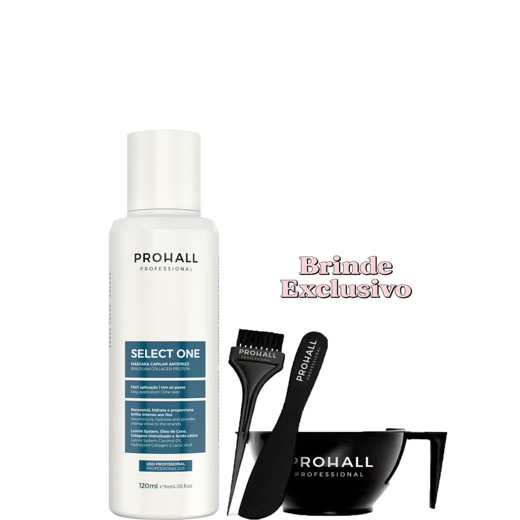 Escova Progressiva Ácido Lático Prohall Select One 120ml Profissional