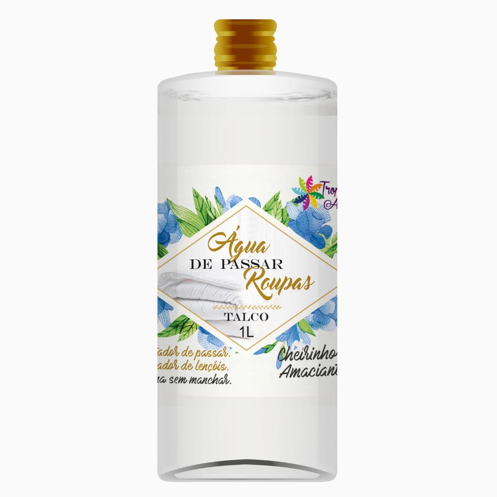 Refil Água de Passar Perfumada Talco 1L Tropical Aromas