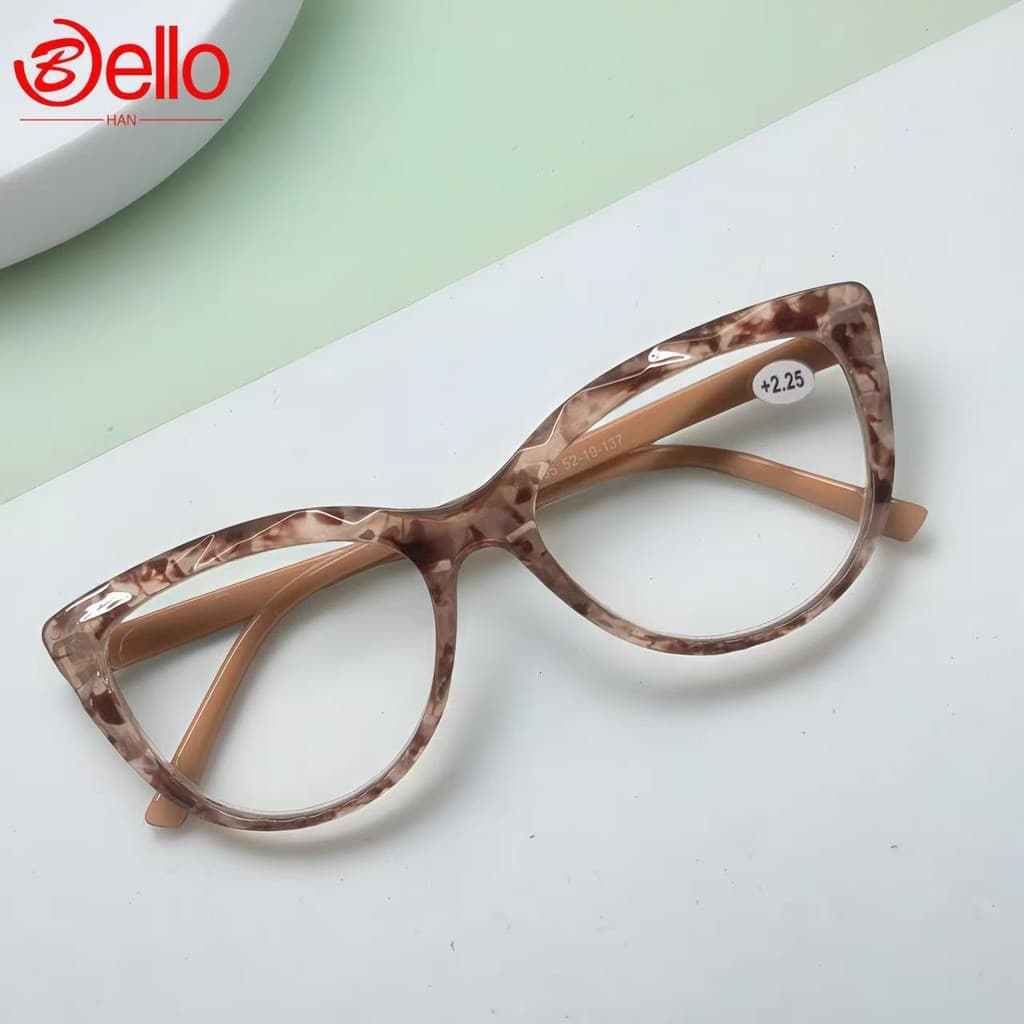 Óculos de grau Leitura pra Perto Feminino  +1,00 ate +4,00 Modelo diamante 3D Gatinho Sofisticado mulher