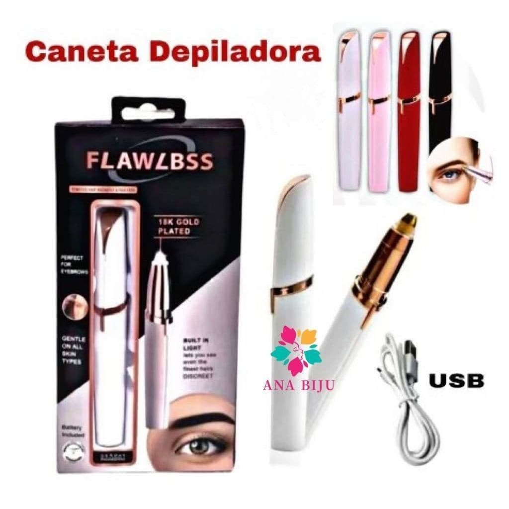 KIT 1/2 PCS Caneta Depiladora Para Sobrancelhas,Nariz, Buçu, Elétrica Recarregável USB-GUI ANA