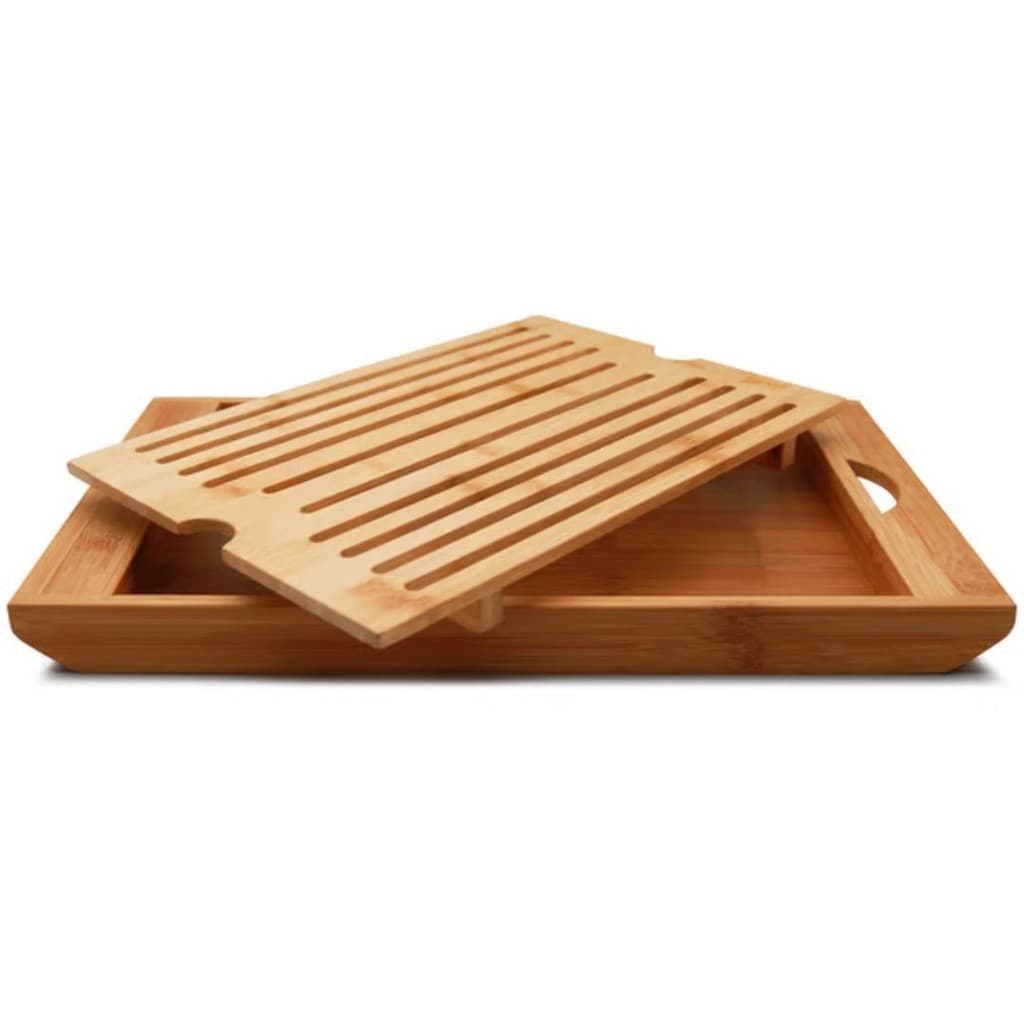 Tábua de Corte Migalheira Pães Bambu 38x23cm