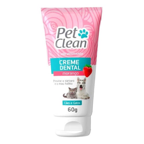 Creme Dental Para Cachorro E Gato Pet Clean 60g Mau Hálito