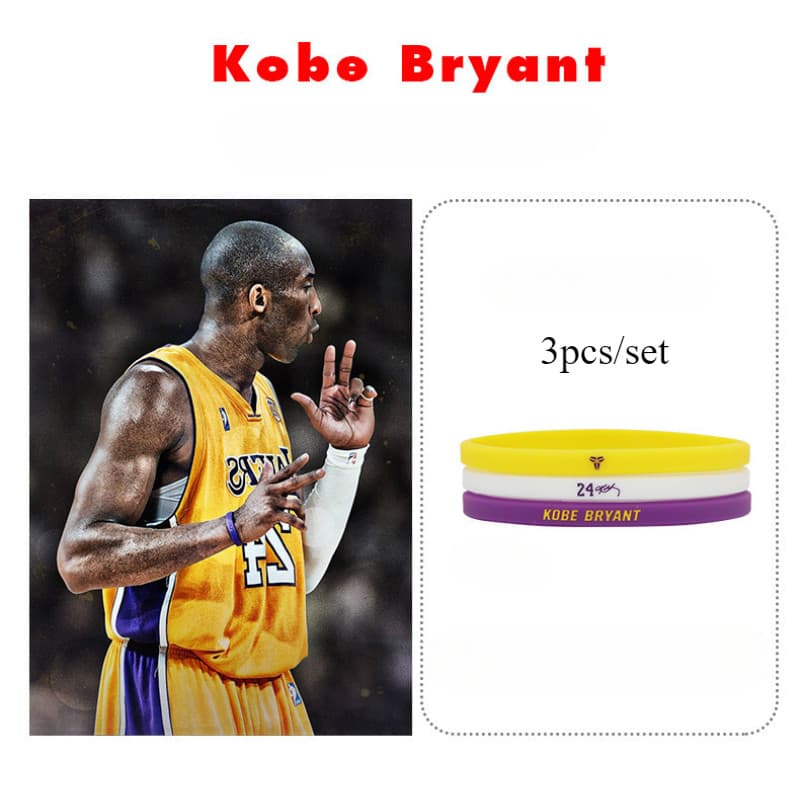 Conjunto De Três Peças De Pulseira De Silicone Fino De Basquete