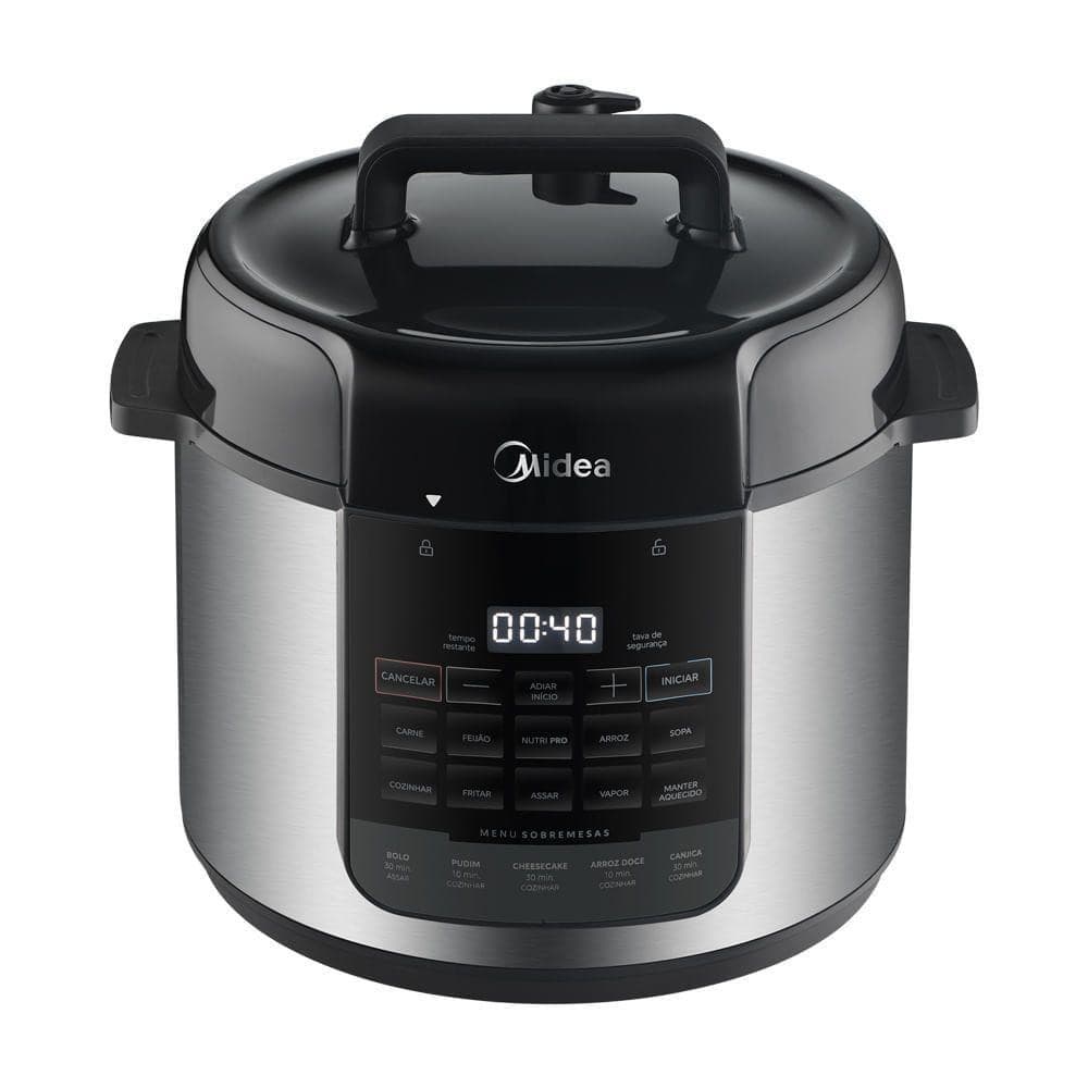 Panela De Pressão Elétrica Midea 5L Nutripro Inox PP5MS2 220V
