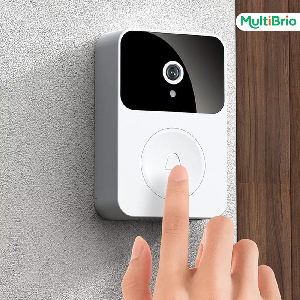 Campainha Wi-Fi Recarregável para Monitoramento HD 24h na Palma da Mão. Tudo Incluído: Acessórios de Instalação e Cabo!