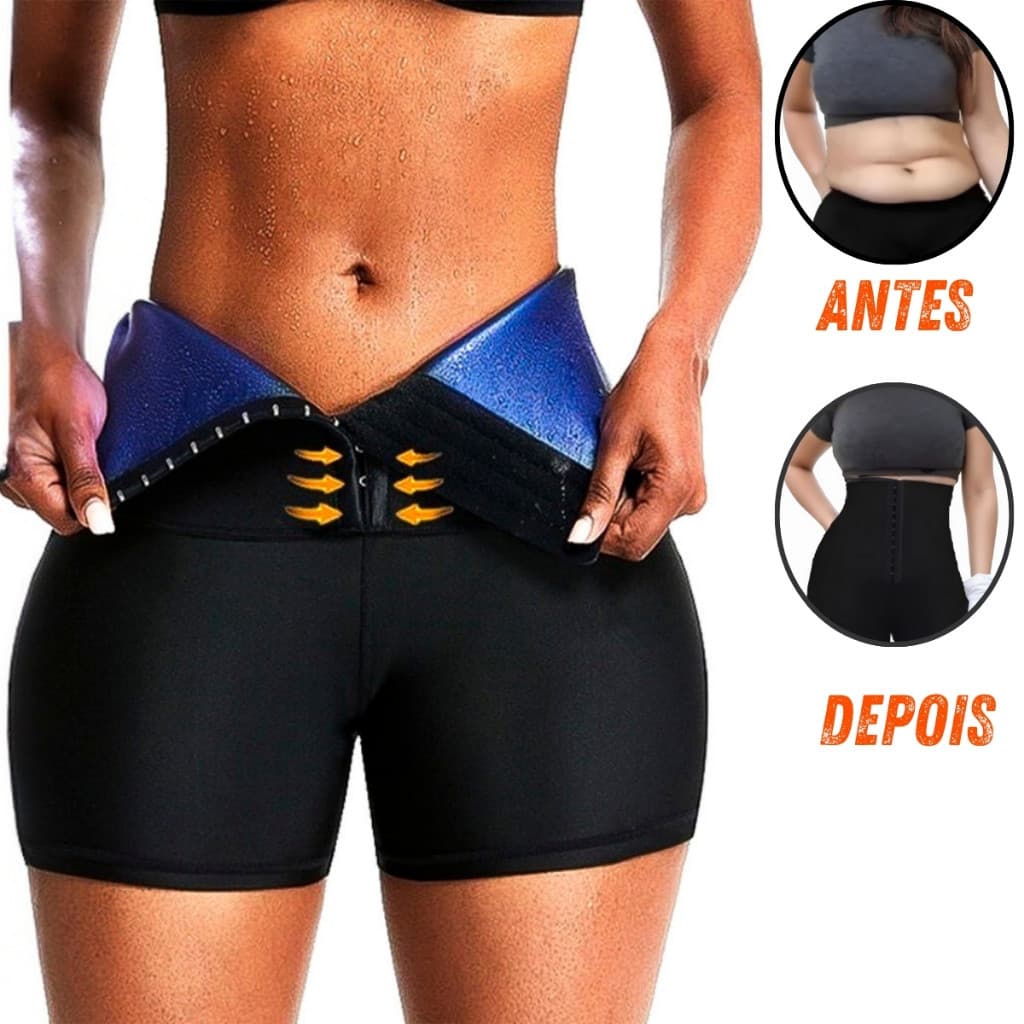 Short Sauna Emagrecimento Body Shaper Queima Gordura Modelagem