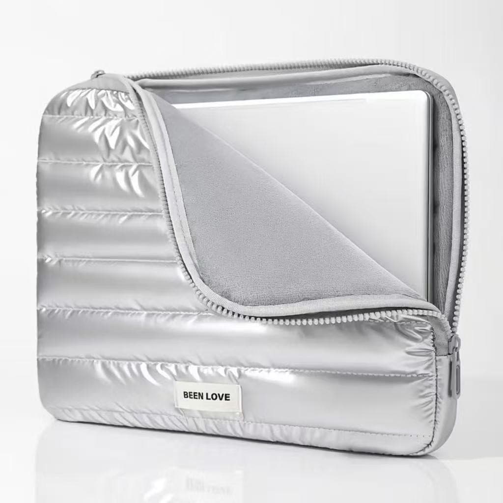 Bolsa Para Notebook Premium Metalizada Nova Moda  Capa Protetora Acolchoada  Macia À Prova De Choque