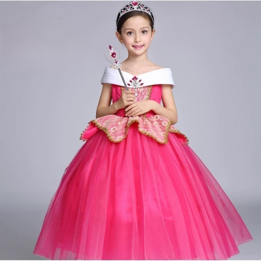 Fantasia Vestido Infantil Princesa Para Festa aniversário