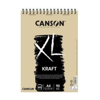 Bloco Papel Canson Xl Kraft 40fls A5 90g
