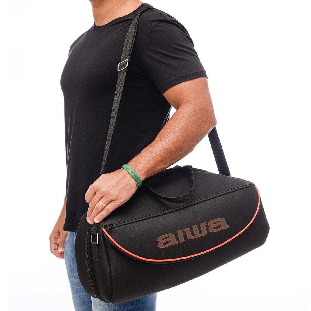 Bolsa Case Capa com Alça e Proteção Reforçada Para Boombox Plus Aiwa Impermeável Premium com Bolso