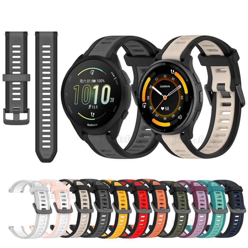 Respirável Confortável Esportes Pulseira De Silicone Para Garmin Forerunner 165 265 255 265s 55 158 570 Venu 4 3