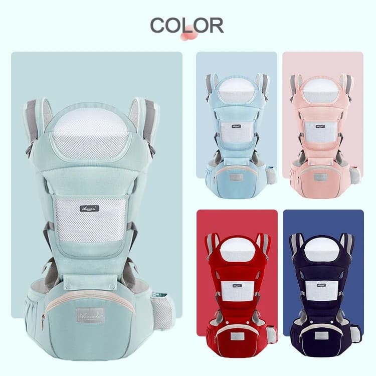 Canguru Carregador de Bebê Ergonômico com Assento HipSeat Até 25kg 36 meses