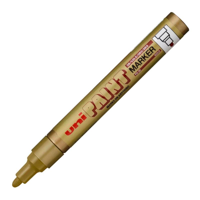 Pincel marcador permanente Paint Marker Ouro PX-20 Uni-Paint
