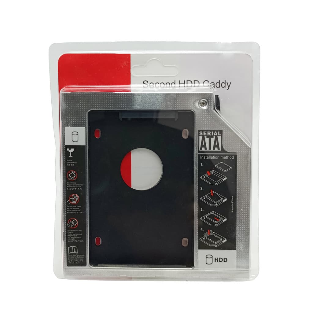 Adaptador Universal Caddy 2° HD SSD/DVD Notebook 9,5mm