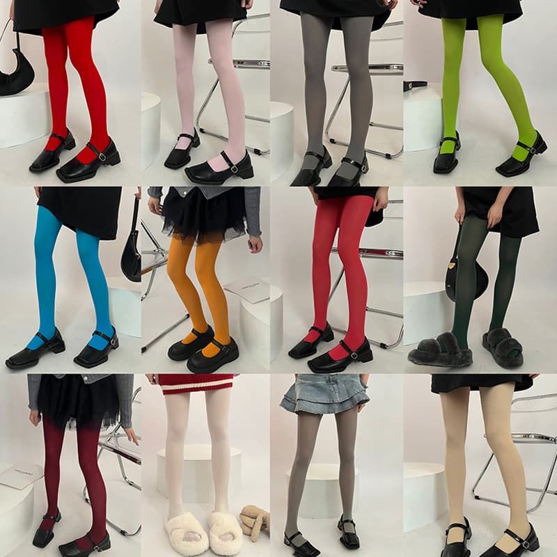 Mulheres Collants Meias Longas Doce Cor Veludo Sem Costura Meia-Calça Primavera Verão Outono Grandes Calças Elásticas