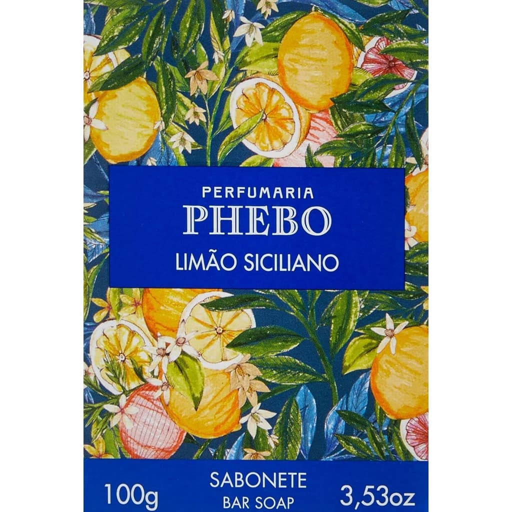 Kit 6un Sabonetes Em Barra Phebo Limão Siciliano Com 100g