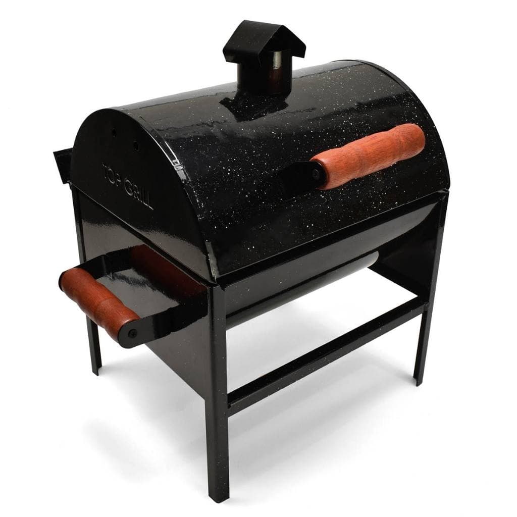 Churrasqueira a Bafo Portátil com Tampa Compacta Material Resistente