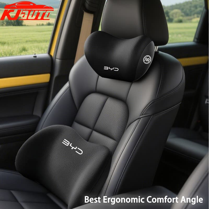 BYD Almofada De Espuma Viscoelástica Para Carro Proteção Encosto Lombar De Cabeça De Atto 3 Dolphin E6 Tang Seal M6 E5 S