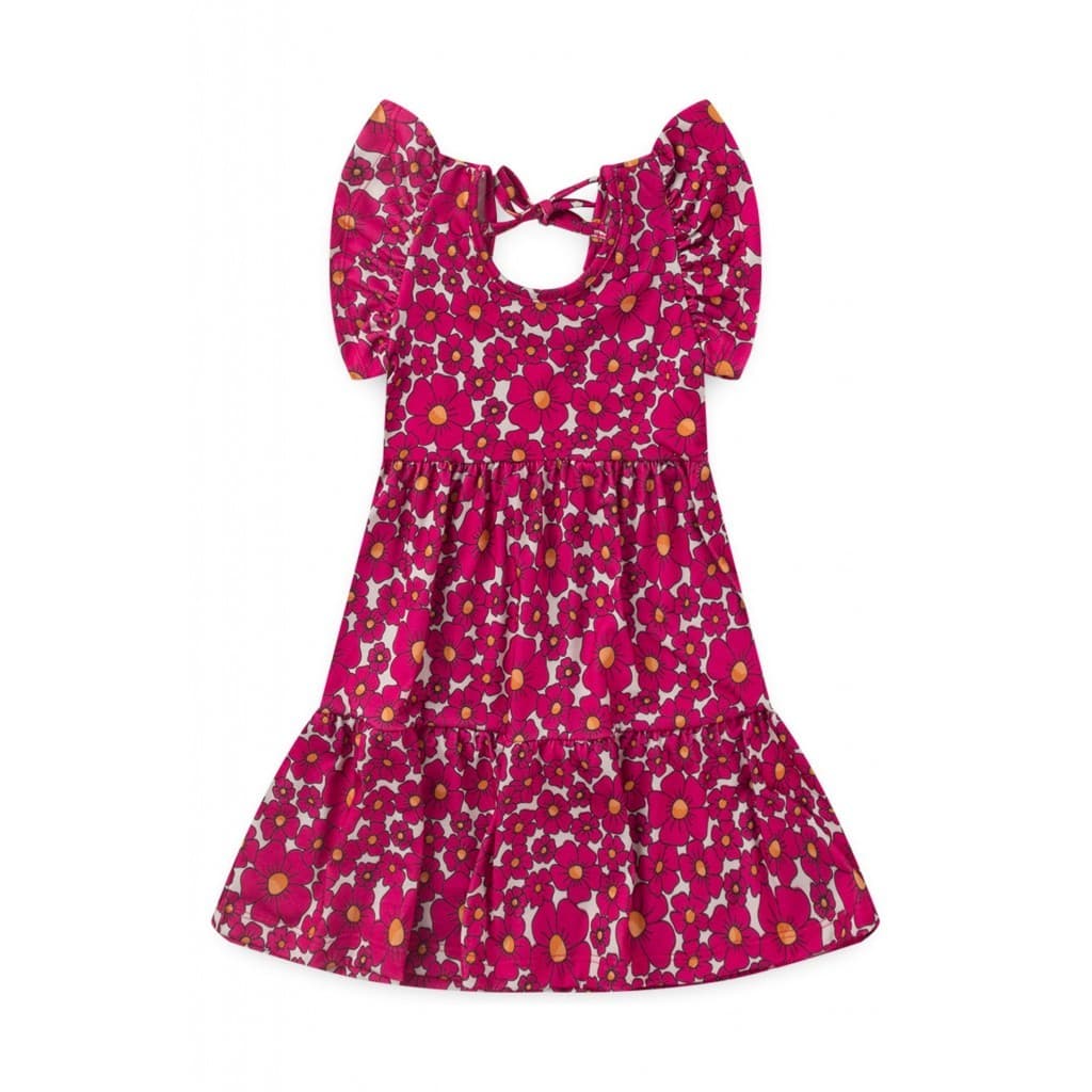 Vestido Infantil Feminino Flores Delicadas