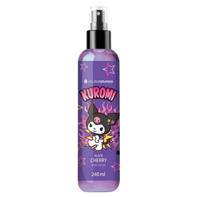 Hello Kitty Deo Colônia Body Splash Black Cherry Kuromi 240ml - Cia da Natureza