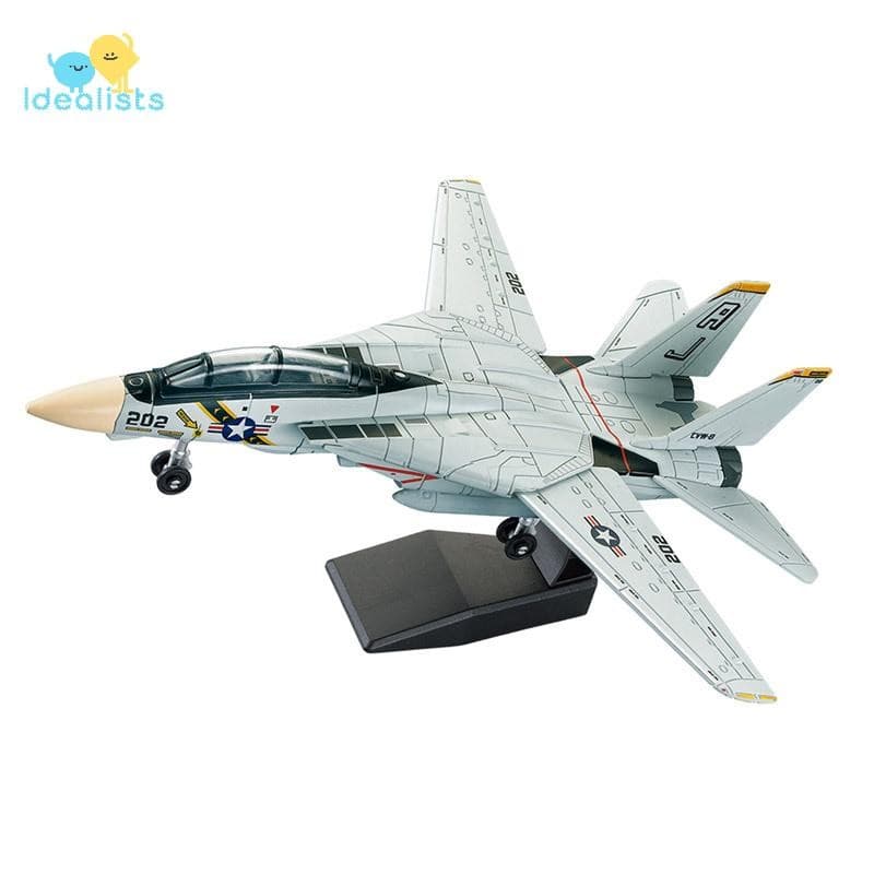 Idealistas Escala 1 : 72 F-14 Tomcat Fighter Jet Model-Aeronave De Plástico ABS Branco E Preto Com Design Detalhado , Co