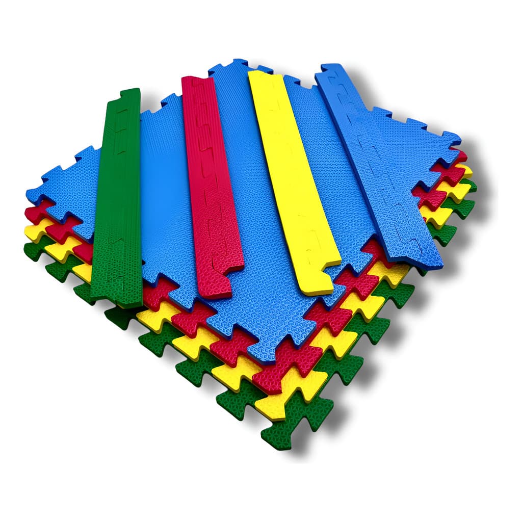 Kit 15 Tatame Tapete Eva Premium Infantil Colorido 50x50 1cm