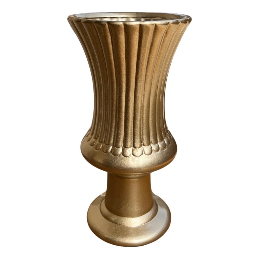 Vaso Charme Grande Cerâmica Decorativo Festas Eventos 29cm Altura Vaso Torcido