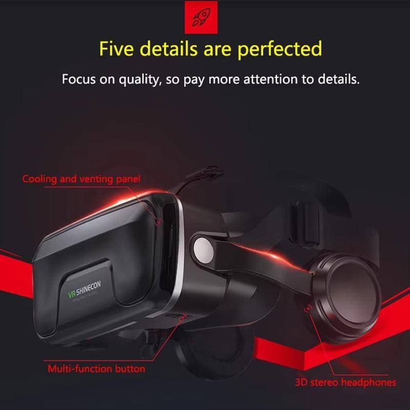 Shinecon G04EA VR Óculos 3D De Realidade virtual Tela Grande Para Celular Imersão Panorâmica smartphone Dispositivo De F