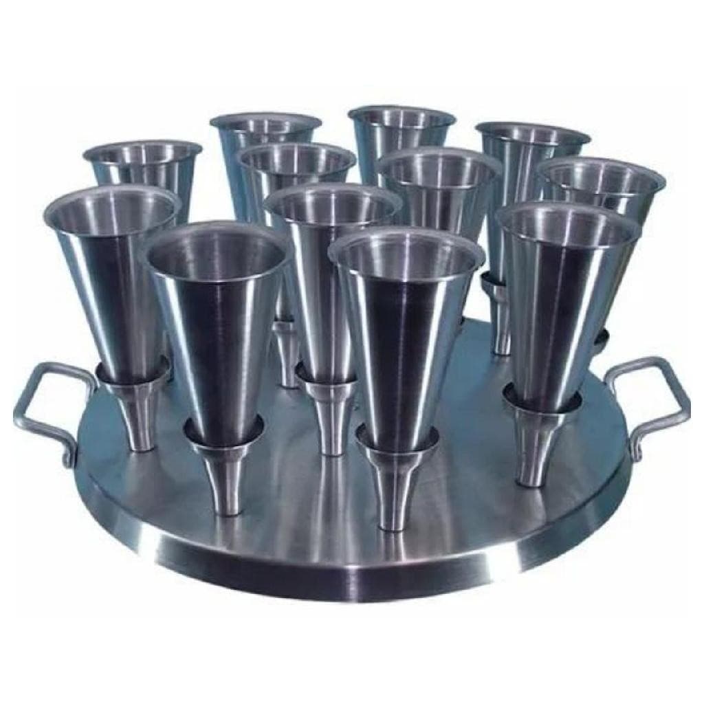 Forma Para Pizza Cone Com 6 Ou 12 Cones Em Alumínio Profissional