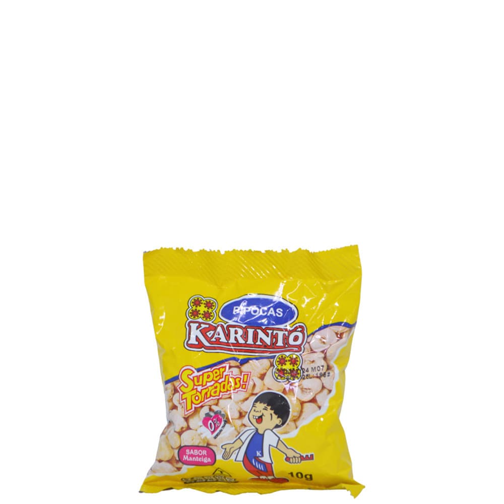 Pipoca Super Torradas Sabor Manteiga 10gr Karintó (20 unidades)