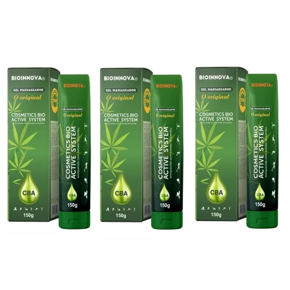 Kit C/3 Gel Massageador CBA - Cosmetics Bio Active System 150g - BioInnova