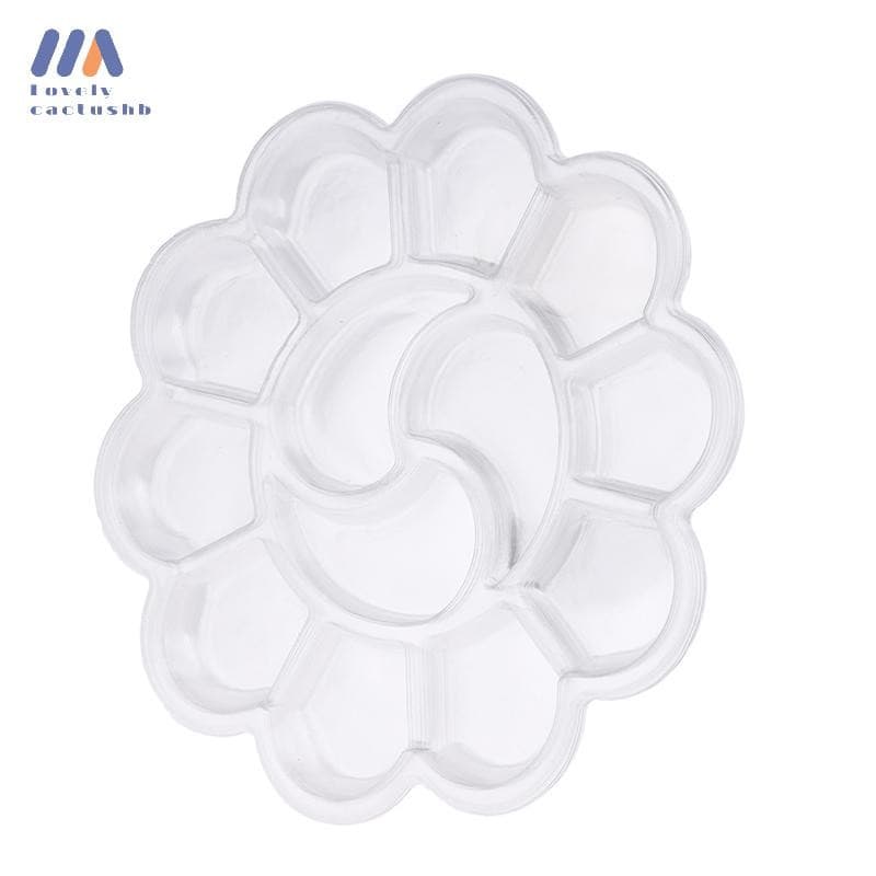 lovelycactushb 10 Peças Paleta De Pintura A Óleo De Guache Descartável Em Forma De Flor De Ameixa Arte Lavável Aquarela