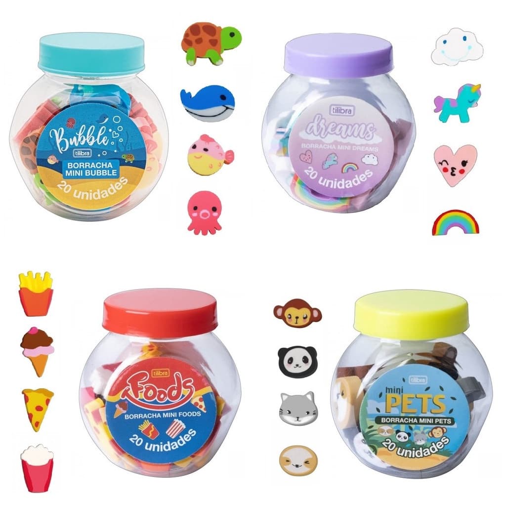 Borracha Mini - Pote com 20 unidades - Tilibra - Unidade