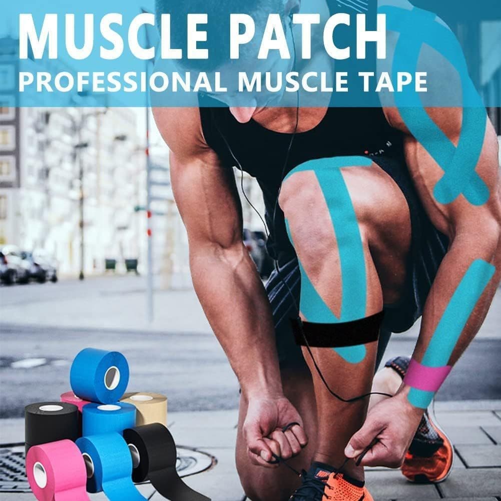 Bandagem Elástica 5cm X 5m - Fita Kinesio Tape Fisioterapia-JACKCELL