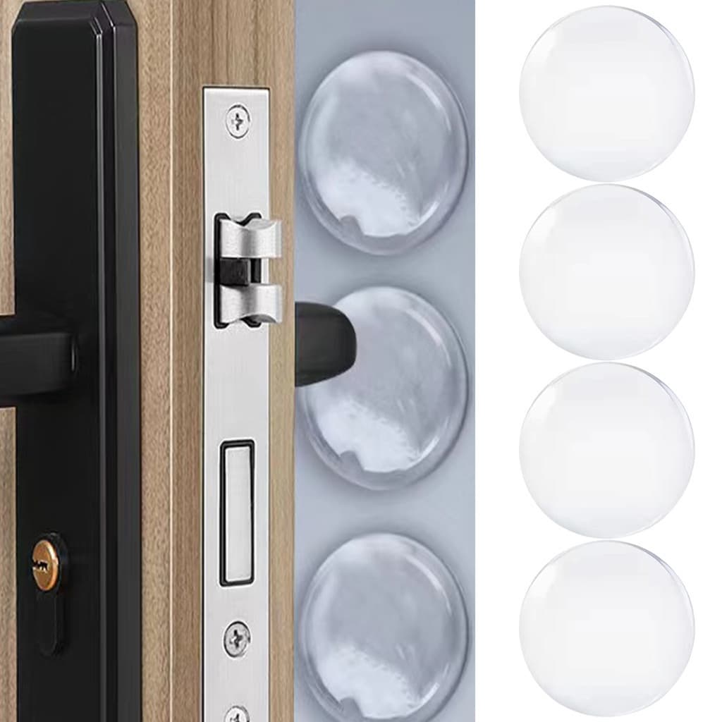4Pcs/Pack Batente De Portas Protetor De Parede De Silicone Macio Auto-Adesivo Pára-Choques Redondas Sem Escorregamento