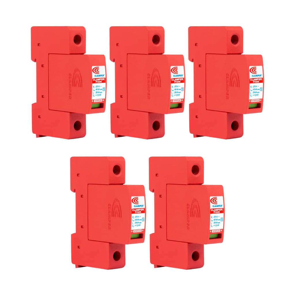 Kit com 5 Dps Proteção De Surto Clamper Anti Raio 275v 45ka