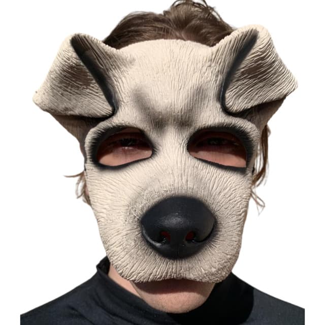 Máscara Cachorro Branquinho Halloween Carnaval Fantasia Teatro Terror Assustador Dia das Bruxas Zumbi Cosplay Horror